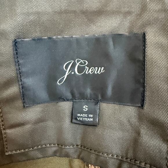 J.Crew The Downtown Field Coated Canvas Snaps Hidden Zipper Jacket Small - Picture 4 of 6